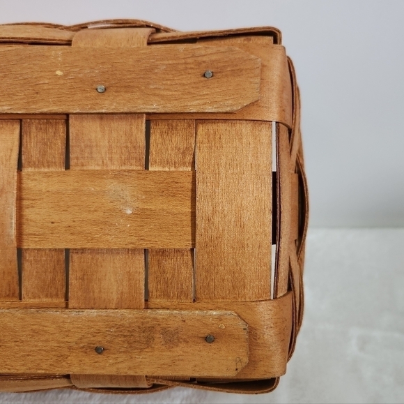 Longaberger Vintage 1990 Rectangular Letter Wall Decor Handwoven Basket … - Picture 6 of 9